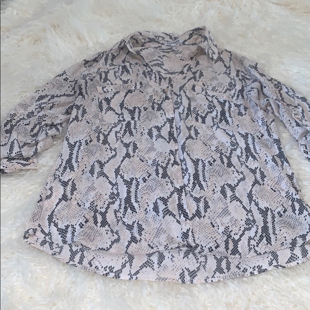 snake skin blouse